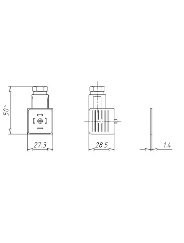 CONECTOR DIN PG9 SOLENOIDE