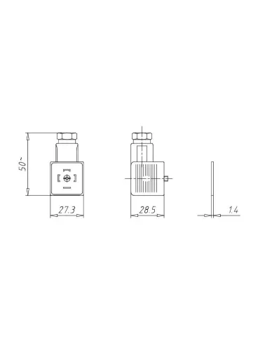CONECTOR C/ LED SOLENOIDE 230VAC