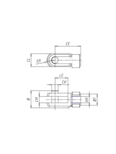GARFO CILINDRO ISO 10X1,25