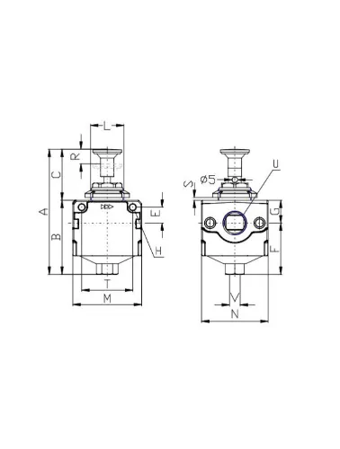VALVULA ISOLAMENTO MANUAL 3/2 VIAS