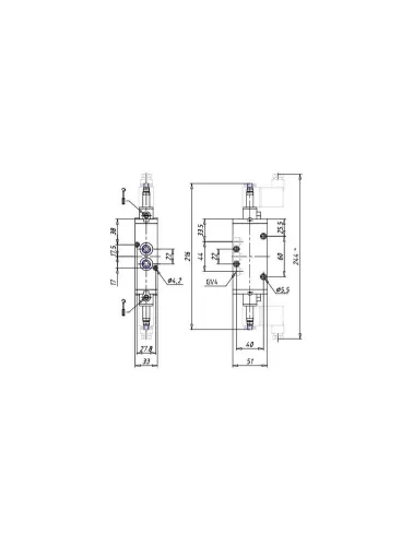 VALVULA 5/2 VIAS G1/4 DUPLO SOLENOIDE