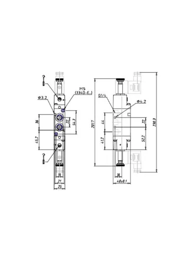 VALV 5/2 VIAS G1/4 DUPLO SOLENOIDE