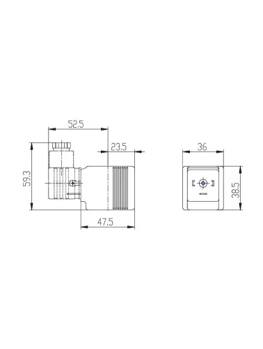 BOBINA SOLENOIDE 36 MM 24 VDC 30 W