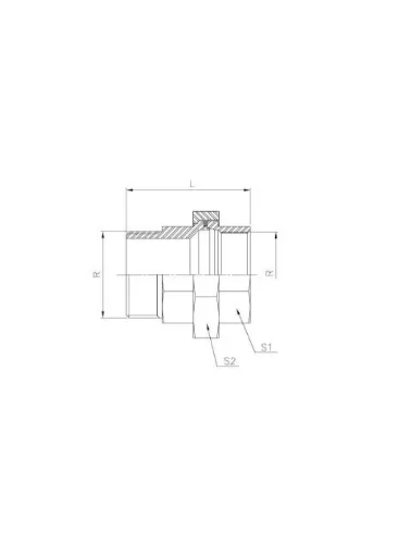 UNIAO ASSENTO CONICO INOX 316 BSP 1.1/2 POL