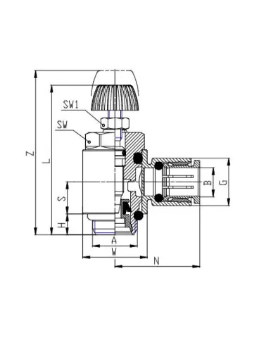VALVULA REG FLUXO PNEUM G3/8 X 12M