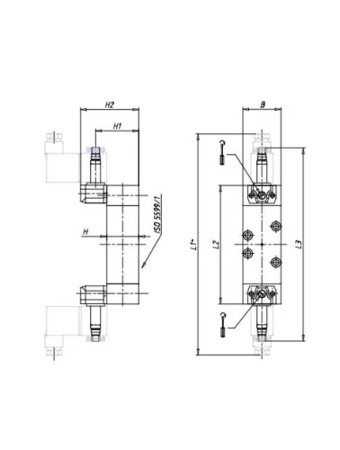 VALVULA ISO 3 5/2 VIAS DP ACIONAM ELETRICO
