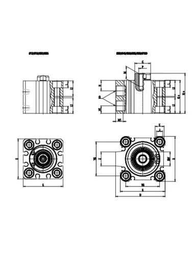 CILINDRO COMPACTO SERIE QL 32X25
