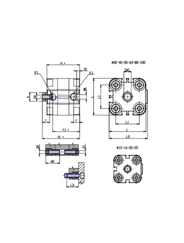 CILINDRO COMPACTO DA 32X25