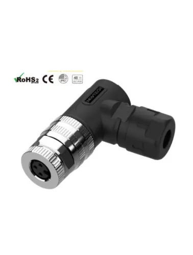 CONECTOR C/LED M8 ANGULAR F 3 PINOS