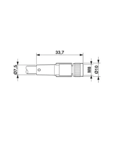 CONECTOR M8 RETO F4 PINOS