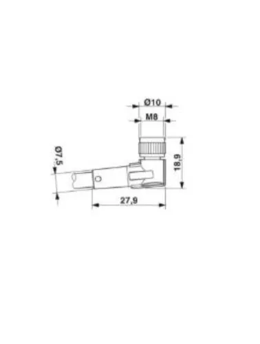 CONECTOR M8 RETO F4 PINOS
