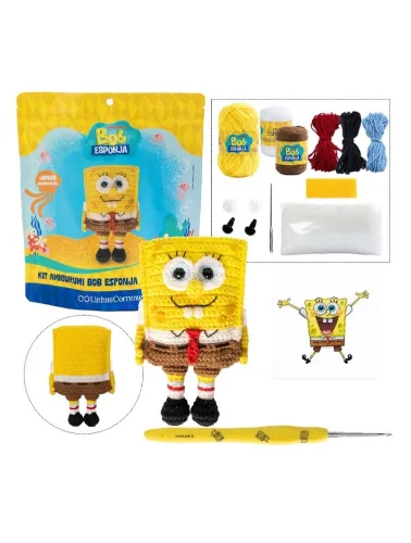 000BE KIT AMIGURUMI COATS BOB ESPONJA