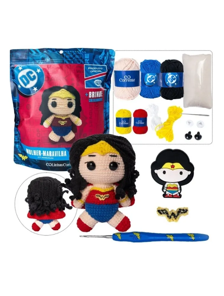 0DCMM KIT AMIGURUMI COATS MULHER MARAVILHA