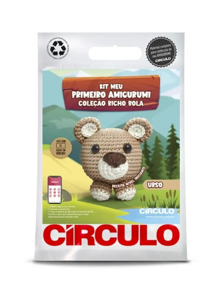 0012 KIT CIRCULO AMIGURUMI BICHO BOLA