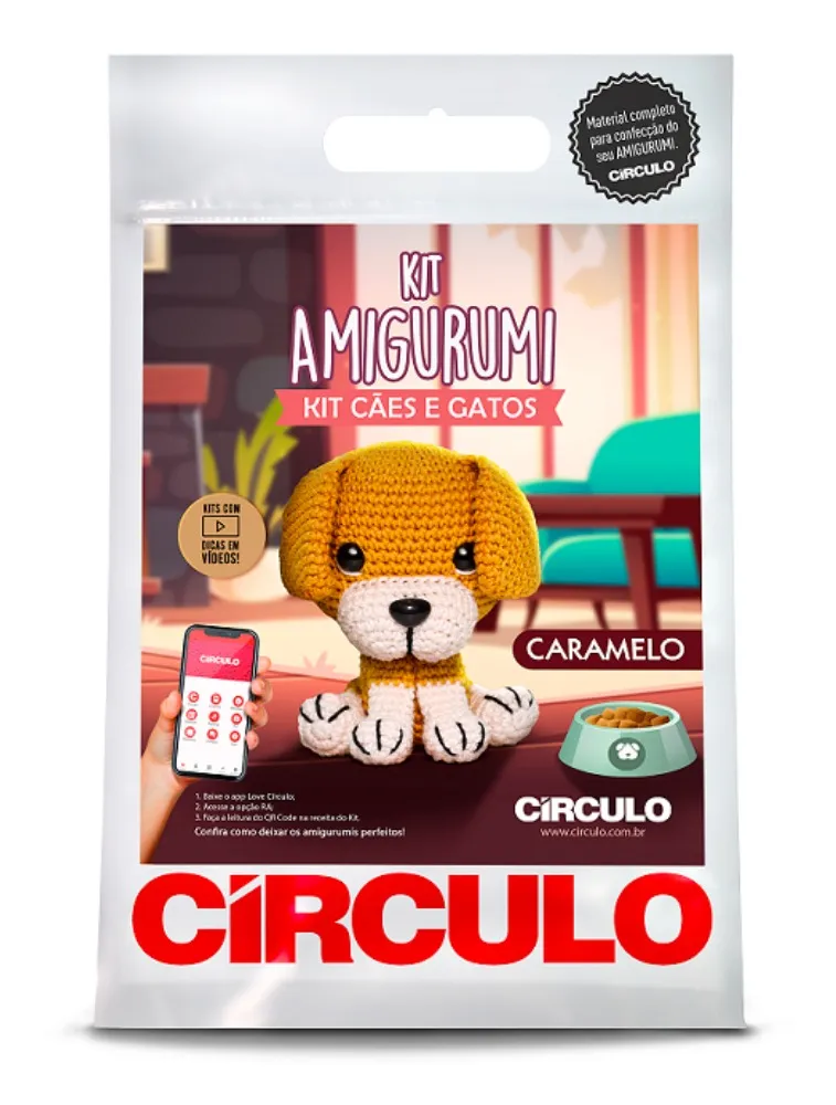 0007 KIT CIRCULO AMIGURUMI CAES E GATOS