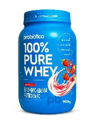 100% PURE WHEY 900G MORANGO PROBIOTICA