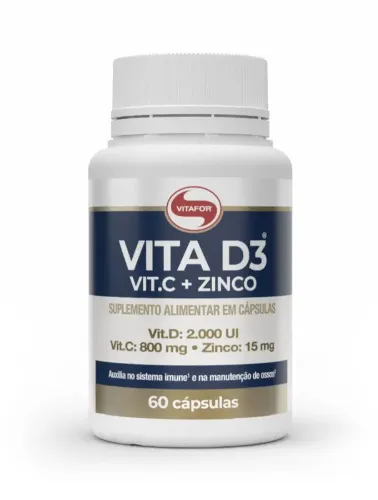 VITA D3+C+ZINCO 60 CAPS 1000MG VITAFOR