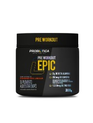 EPIC PRE WORKOUT 300G GUARANÁ E LARANJA PROBIOTICA