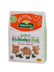 BISCOITO BICHINHOS KIDS VEGANO S/GLUTEN 80G BEIJINHO NATURAL LIFE