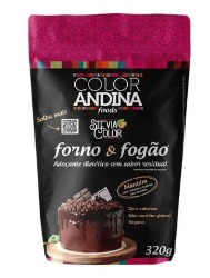 ADOÇANTE CULINARIO STEVIA 320G FORNO FOGAO COLOR ANDINA FOODS