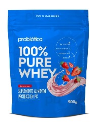 100% PURE WHEY REFIL 900G MORANGO PROBIOTICA