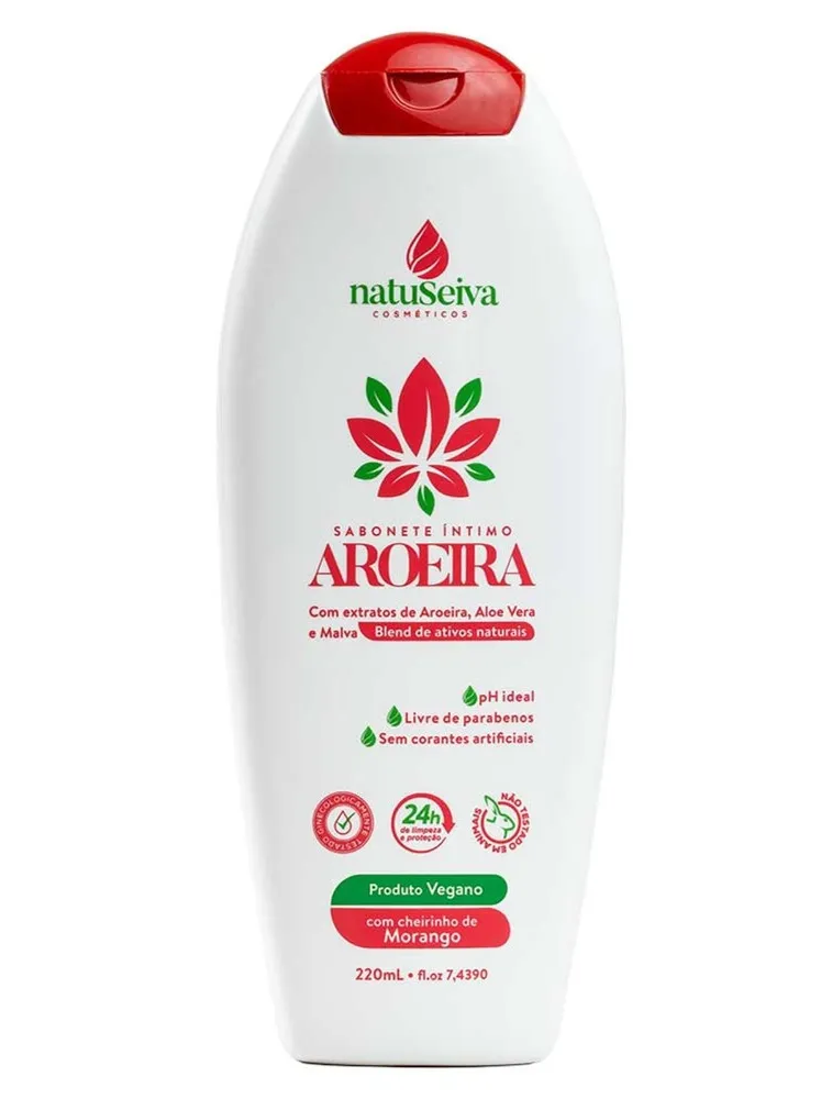 SABONETE INTIMO AROEIRA 220ML MORANGO NATUSEIVA
