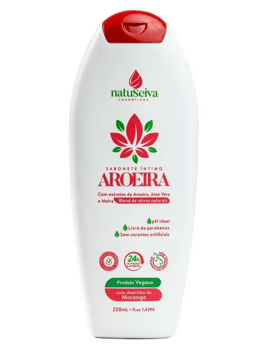 SABONETE INTIMO AROEIRA 220ML MORANGO NATUSEIVA