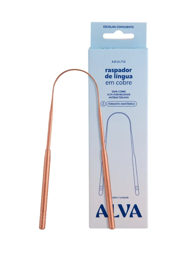 RASPADOR LINGUA COBRE ALVA PERSONAL CARE
