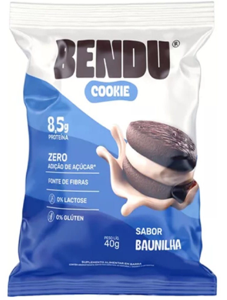 COOKIE RECHEADO 40G CHOCOLATE/BAUNILHA BENDU