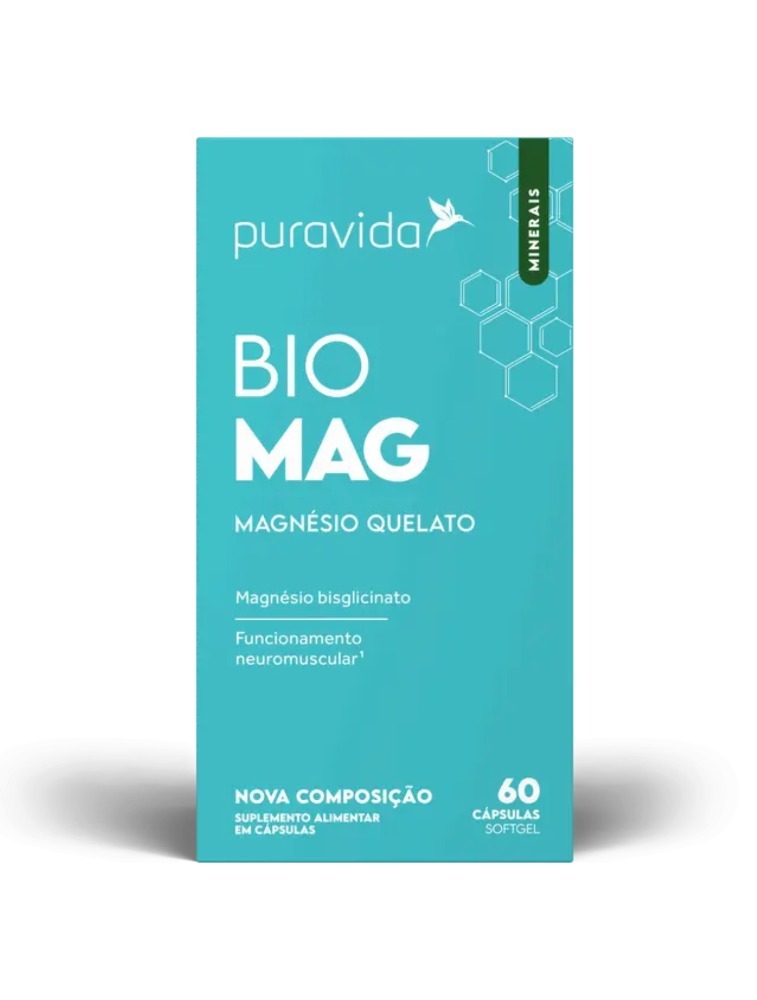 BIO MAGNESIO QUELATO 60 CAPSULAS PURA VIDA