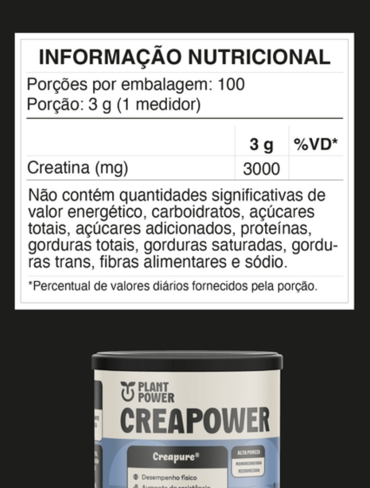 CREATINE CREAPURE 300G PLANT POWER SUPERFOODS