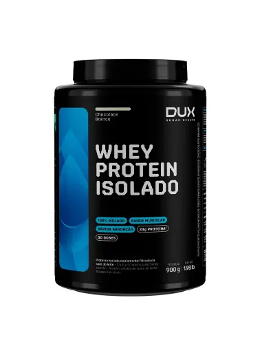 WHEY PROTEIN ISOLADO 900G CHOCOLATE BRANCO DUX NUTRITION LAB