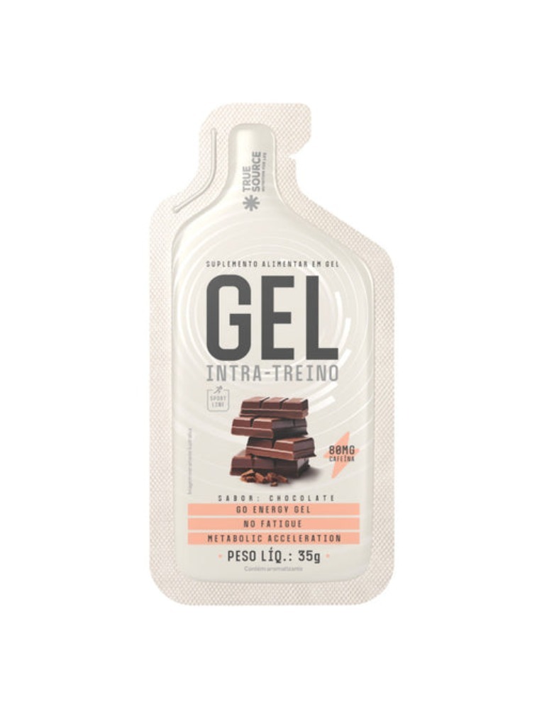 GEL INTRA TREINO/CAFEINA 35G CHOCOLATE TRUE SOURCE