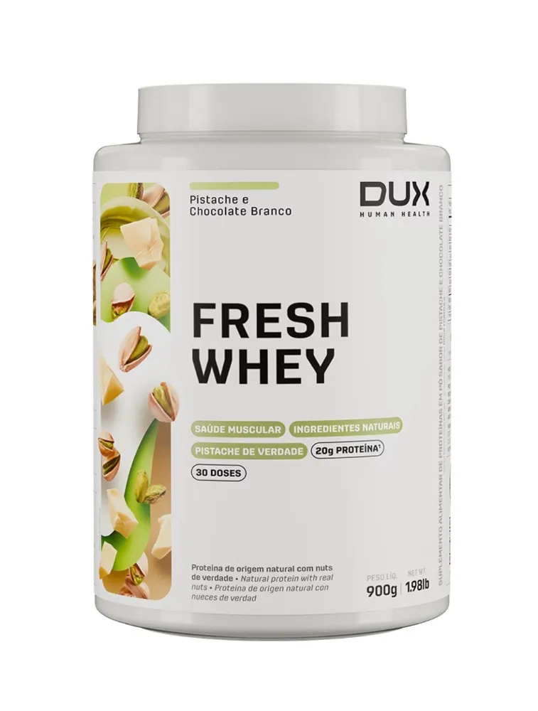 FRESH WHEY 900G PISTACHE/CHOCOLATE BRANCO DUX NUTRITION LAB