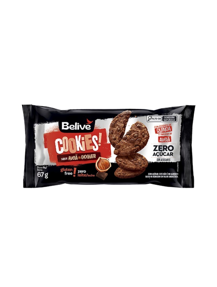 COOKIE ZERO GLUTEN FREE 67G AVELA/CHOCOLATE BELIVE