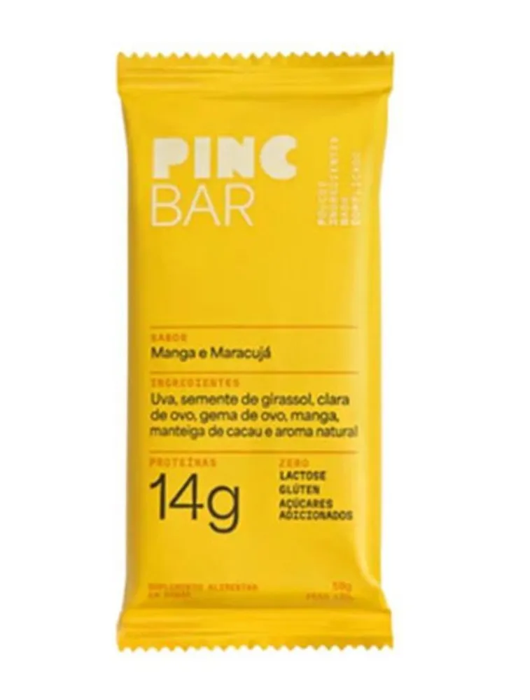 BARRA PROTEINA 50G MANGA/MARACUJA PINCBAR