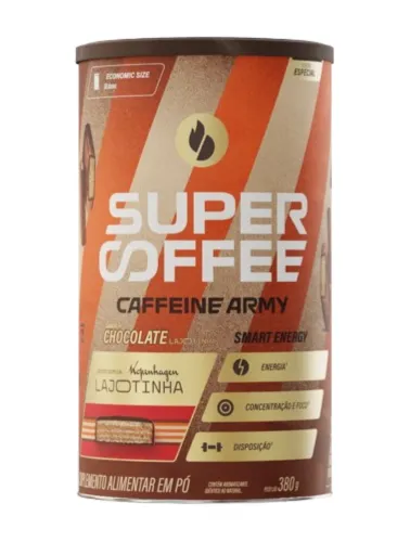 SUPERCOFFEE 380G 3.0 CHOCOLATE LAJOTINHA CAFFEINE ARMY