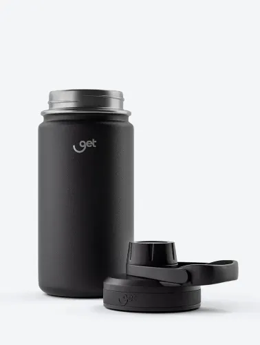 THERMOS 350ML PRETO GET