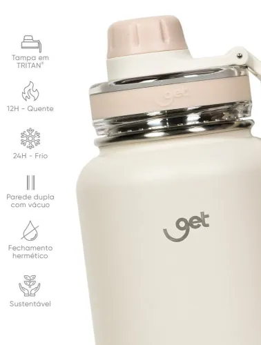 GARRAFA TRITY 1000ML CREME GET