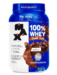 100% WHEY DOUBLE TASTY 900G POTE CHOCOLATE MAX TITANIUM