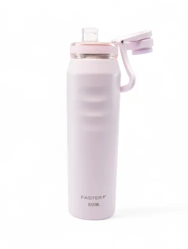 GARRAFA TERMICA OASIS 650ML ROSA BELA FASTER