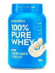 100% PURE WHEY POTE 900G LEITE PROBIOTICA