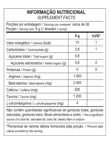 PRE-WORKOUT TROPA TENENTE 300G TANGERINA MAX TITANIUM