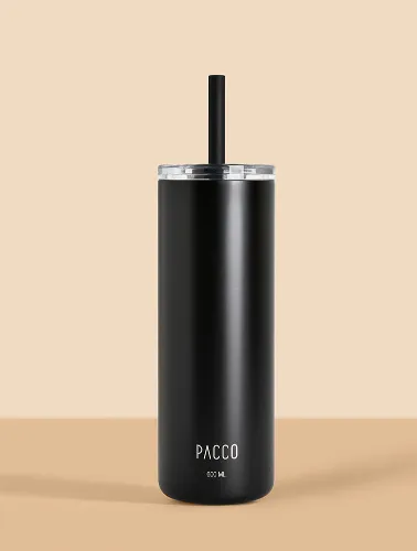 COPO TERMICO SLIM 600ML PRETO PACCO