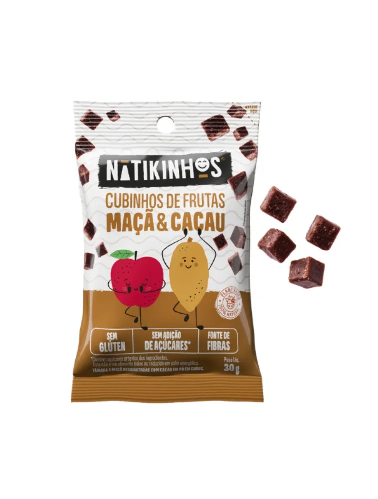 CUBOS FRUTAS 30G MACA/CACAU NATIKOS