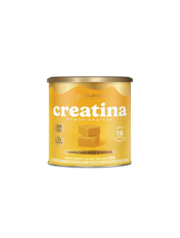 CREATINA MONOHIDRATADA 260G MOUSSE MARACUJA SUPER NUTRITION