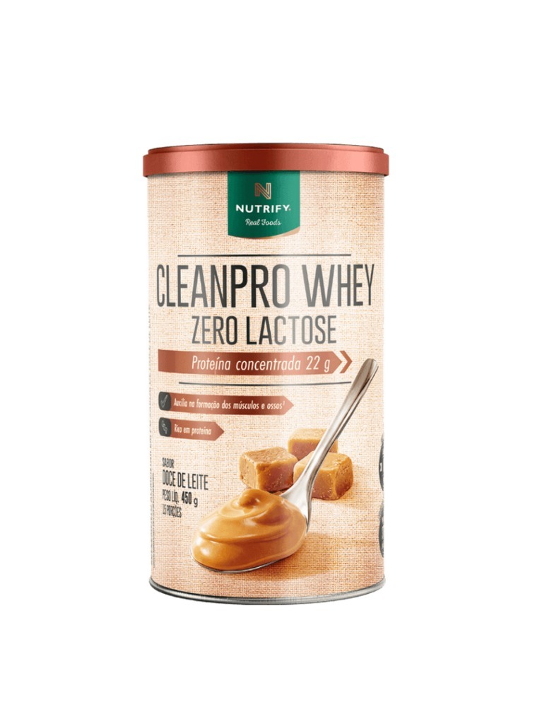 CLEANPRO WHEY 450G ZERO LACTOSE DOCE LEITE NUTRIFY
