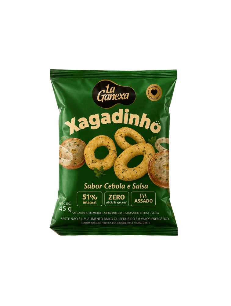 SALGADINHO S/GLUTEN S/LACTOSE 45G CEBOLA SALSA LA GANEXA