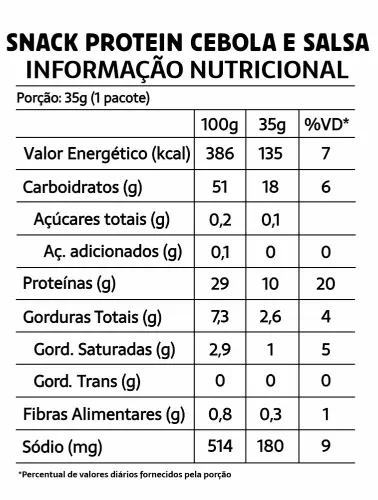 SNACK PROTEIN 35G CEBOLA & SALSA BELIVE