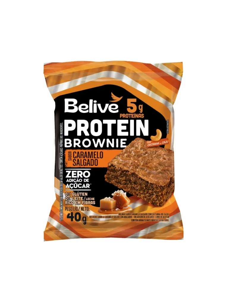 PROTEIN BROWNIE ZERO 40G CARAMELO BELIVE